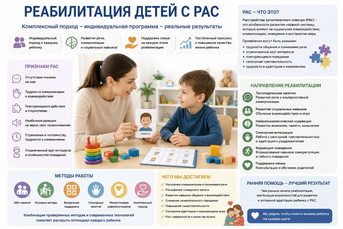 Реабилитация детей с РАС